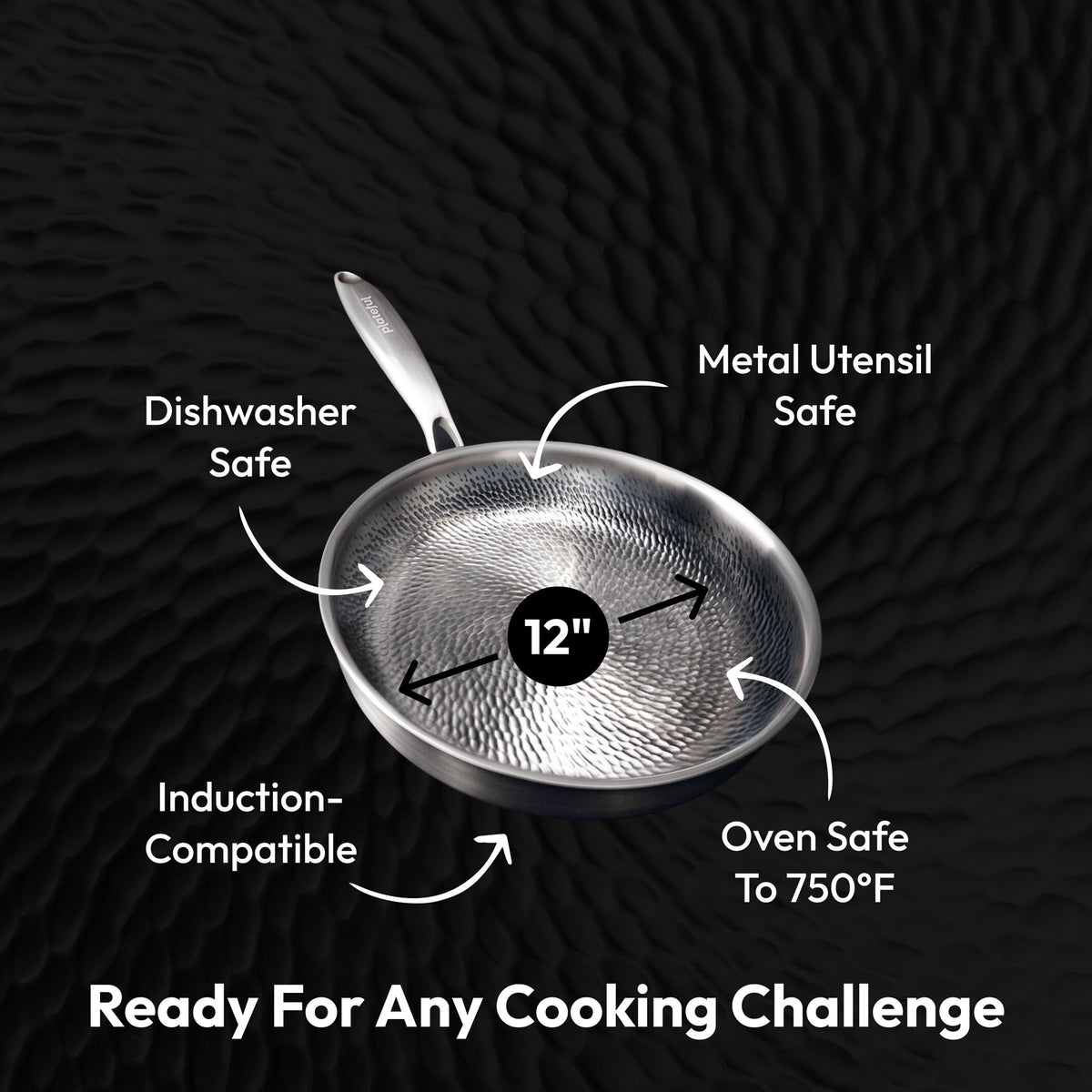 Pure Titanium Frying Pan 12"