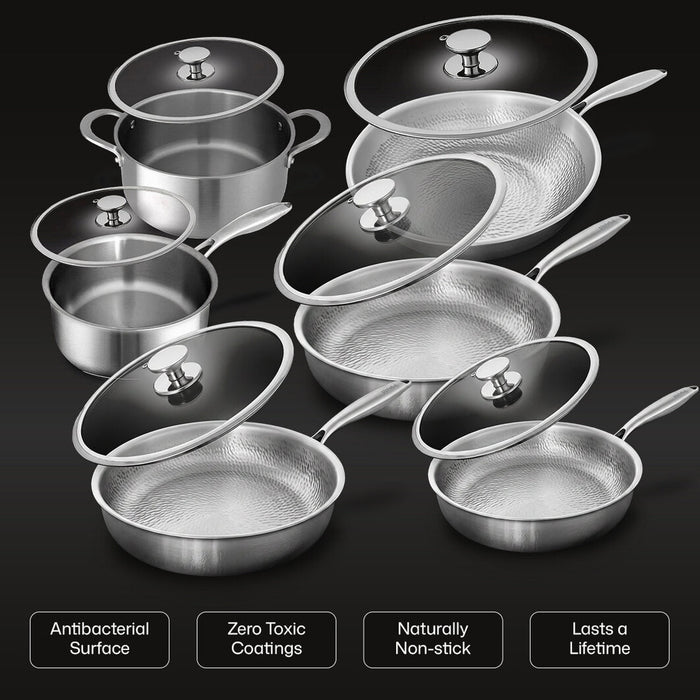 12-Piece Pure Titanium Cookware Set