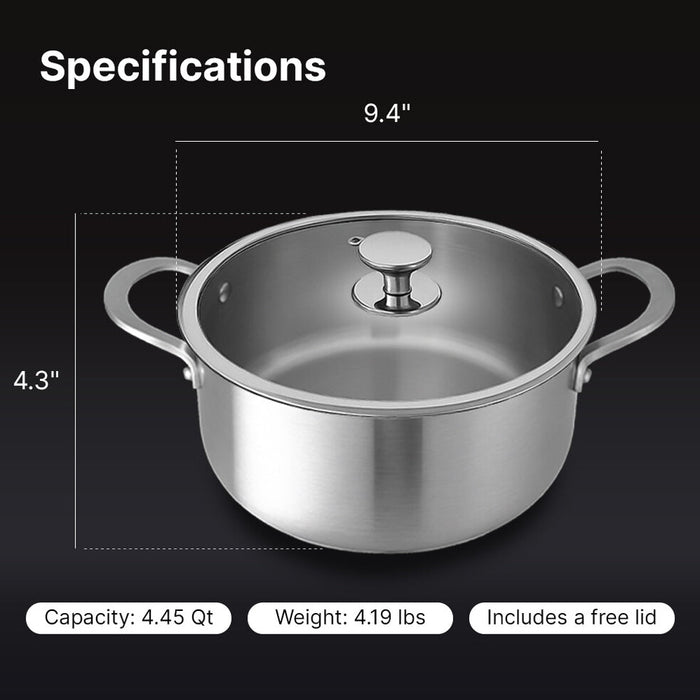 Pure Titanium Stock Pot