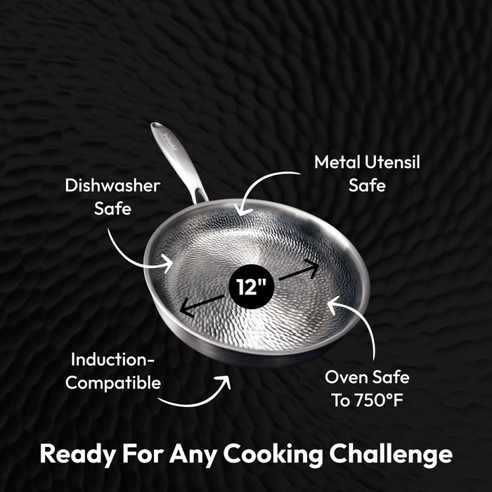 Pure Titanium Frying Pan 12"