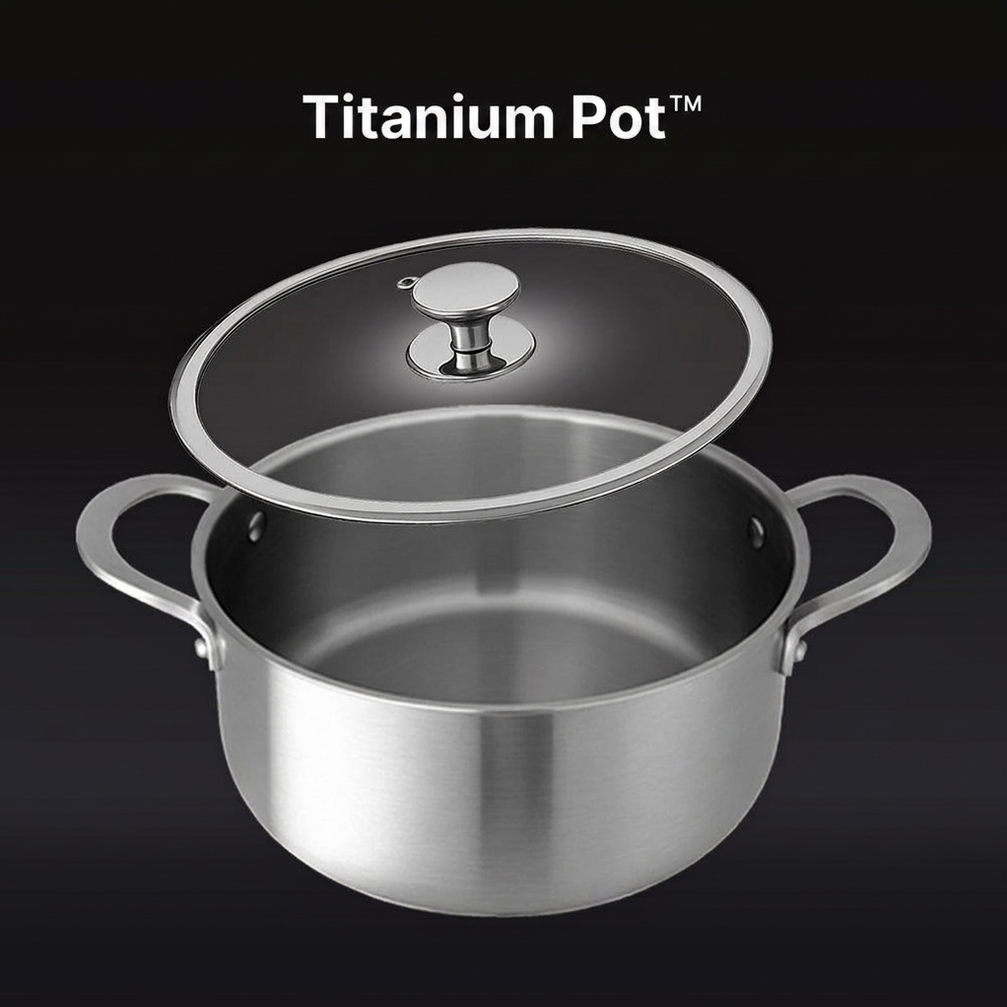 8-Piece Pure Titanium Cookware Set